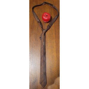 Wembley Brown Zebra Stripe Dotted Boy's Skinny Tie